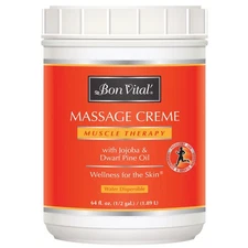 Bon Vital' Muscle Therapy Massage Creme 1/2-Gallon Massage Cream with Essenti...