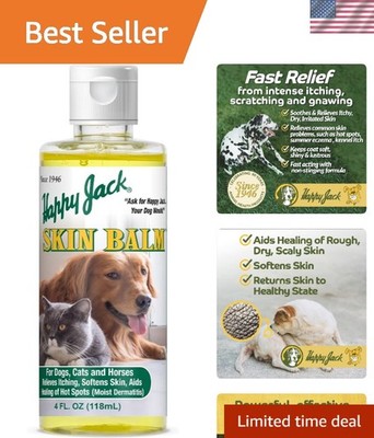 Happy Jack Skin Balm Hot Spot & Itchy Skin Relief for Dogs, Cats & Horses (4 oz)