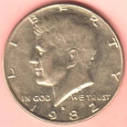 1982D John F. Kennedy Half Dollar  Circulated Coin
