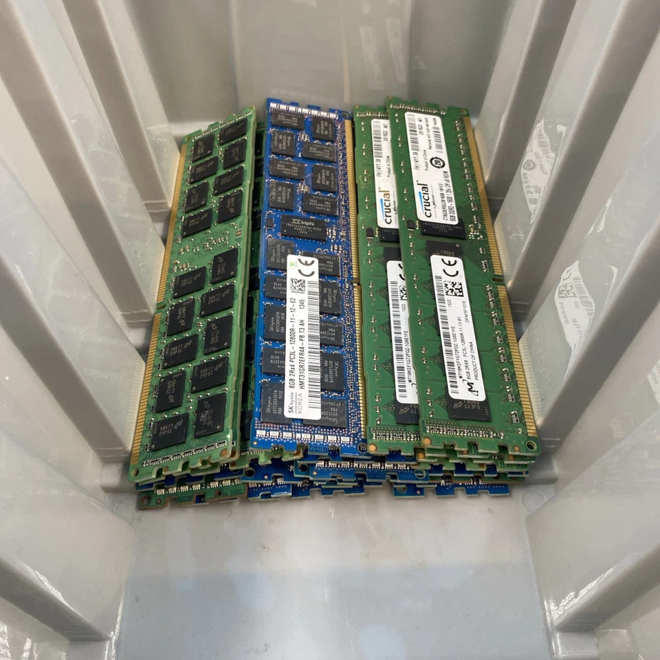 (LOTE DE 20) *MARCAS MIXTAS* 8GB PC3L-12800R DIMM DDR3L Servidor RAM Memoria de escritorio Foto 3 de 3