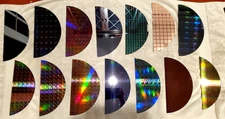 14 PC Lot Half Moon Silicon Semiconductor Lithography 300mm Wafer Slices Lot #BB