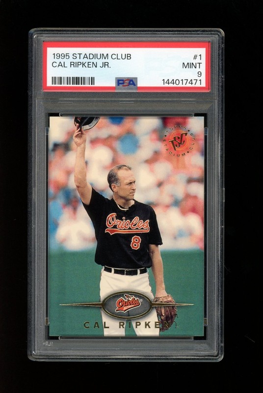 1995 Topps Stadium Club #1 Cal Ripken Jr Orioles PSA 9 Mint