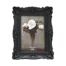 CISOO 4x6 Vintage Picture Frame Ornate Black Antique Photo Frame Wall Decor