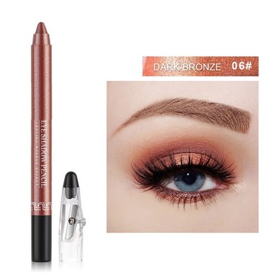 Women 1Pcs Sparkly Eye Shadow Pencil Shimmer Silky Texture Shimmery Pearlescent
