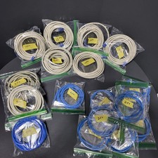 Lot of 18 CAT5e Ethernet Patch Cables RJ45 Network LAN Tech Tel White Blue
