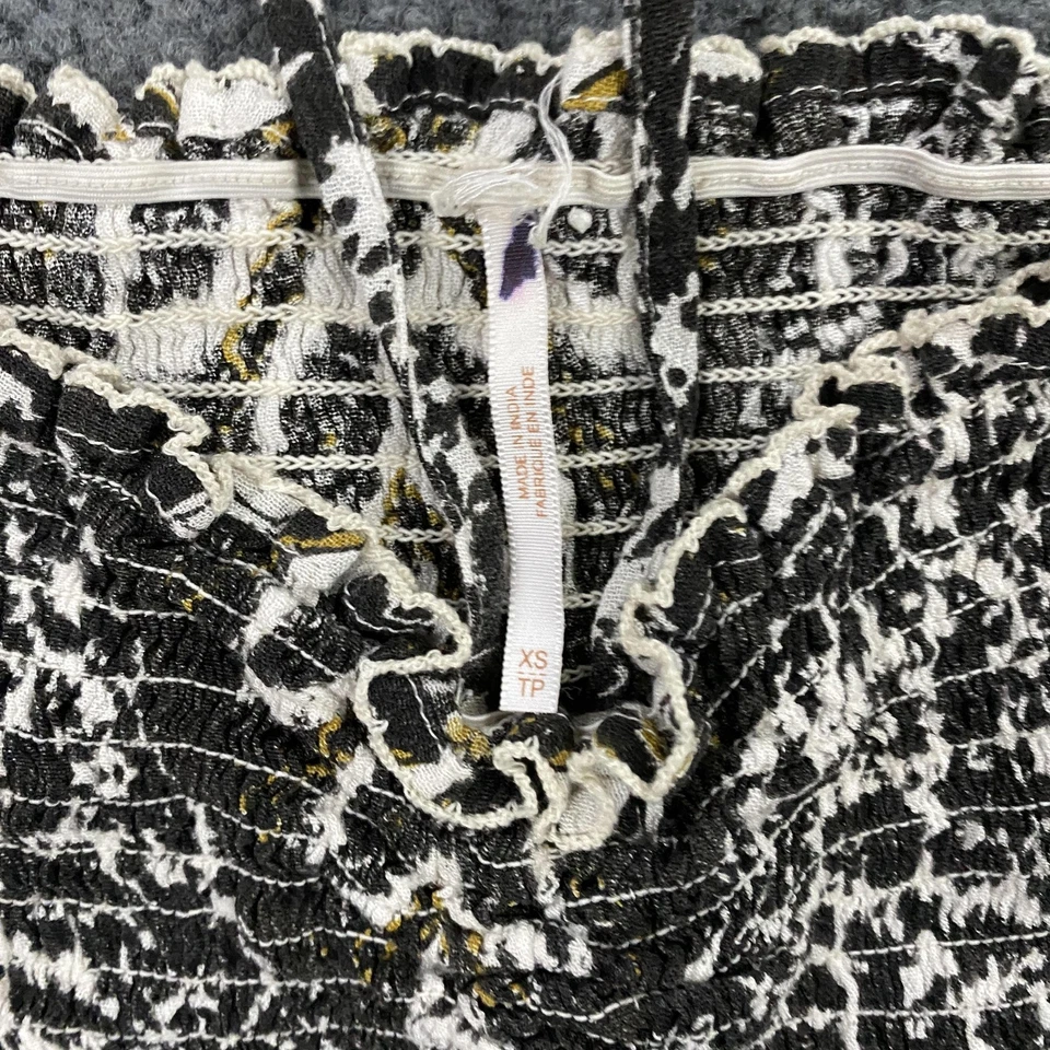 Mono Free People para mujer XS negro blanco boho calado halter harén jogger Foto 3 de 4