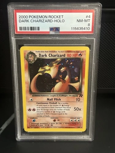 Dark Charizard 4/82 Team Rocket Holo PSA 8 2000 Pokemon