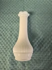 Vintage Milk Glass Bud Vase Embossed