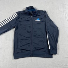 Adidas Essentials Warm Up 3 Stripes Zip Track Jacket Mens M Navy Unisex Athletic
