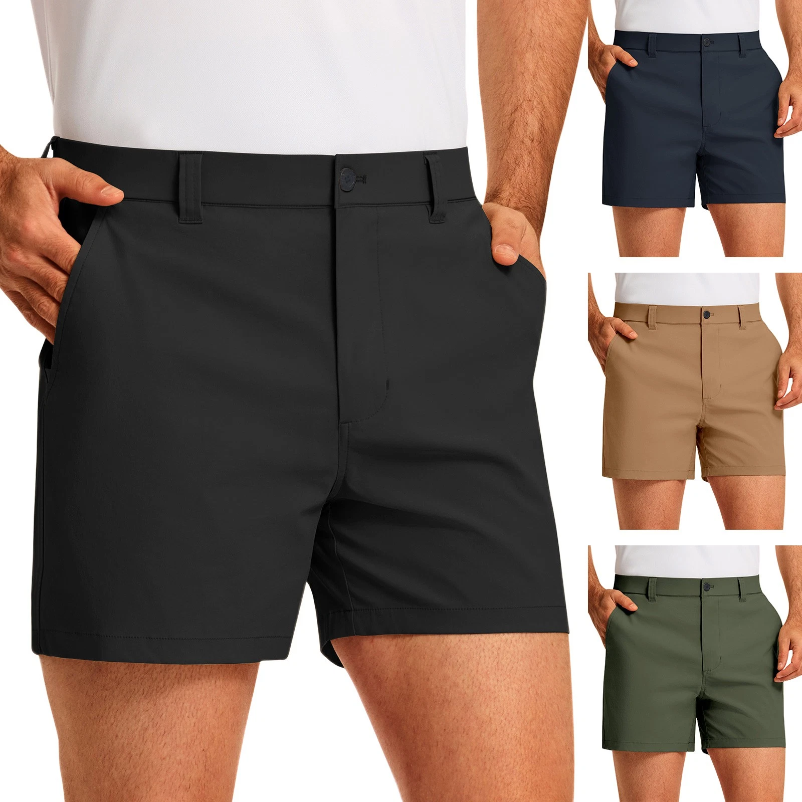 Men's Stretch Casual Dress Shorts Waterproof Lightweight Quick Dry Golf Shorts
Opens in a new window