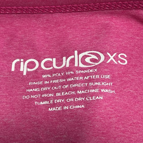 Rip Curl Loose Fit UV Tee Rashguard Women’s Size XS L/S UPF 50 Pink Whitewash - Picture 6 of 12