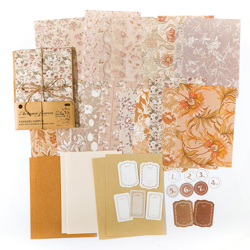 40Pcs Vintage Ephemera Pack Scrapbook Paper Junk Journal Kit Supplies ...