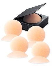 Nipple Covers 4 Pairs Silicone Nipple Pasties for Women Adhesive Breast Petal...