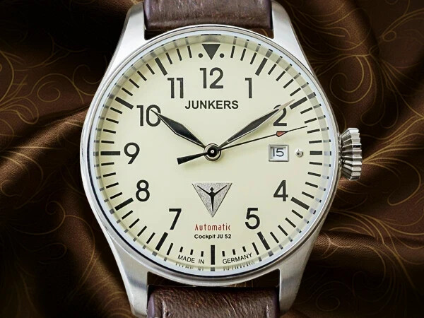 JUNKERS Cockpit JU52 Automatic German Watch Ref.6150-5 Skeleton