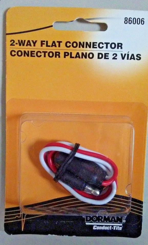 2 Pack Trailer Wiring Adapter Connector Color Coded 2-Way DORMAN 86006 - Image 3 of 4