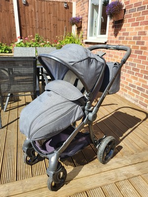 egg pram quantum grey