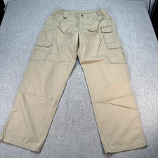 5.11 Tactical Series Cargo Pants Mens 36x32 Beige Tapered Canvas Workwear