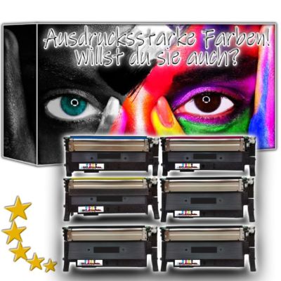 6x Tonerkartusche kompatibel zu 117A 2070A 71A 72A 73A für HP Color Laser 150a