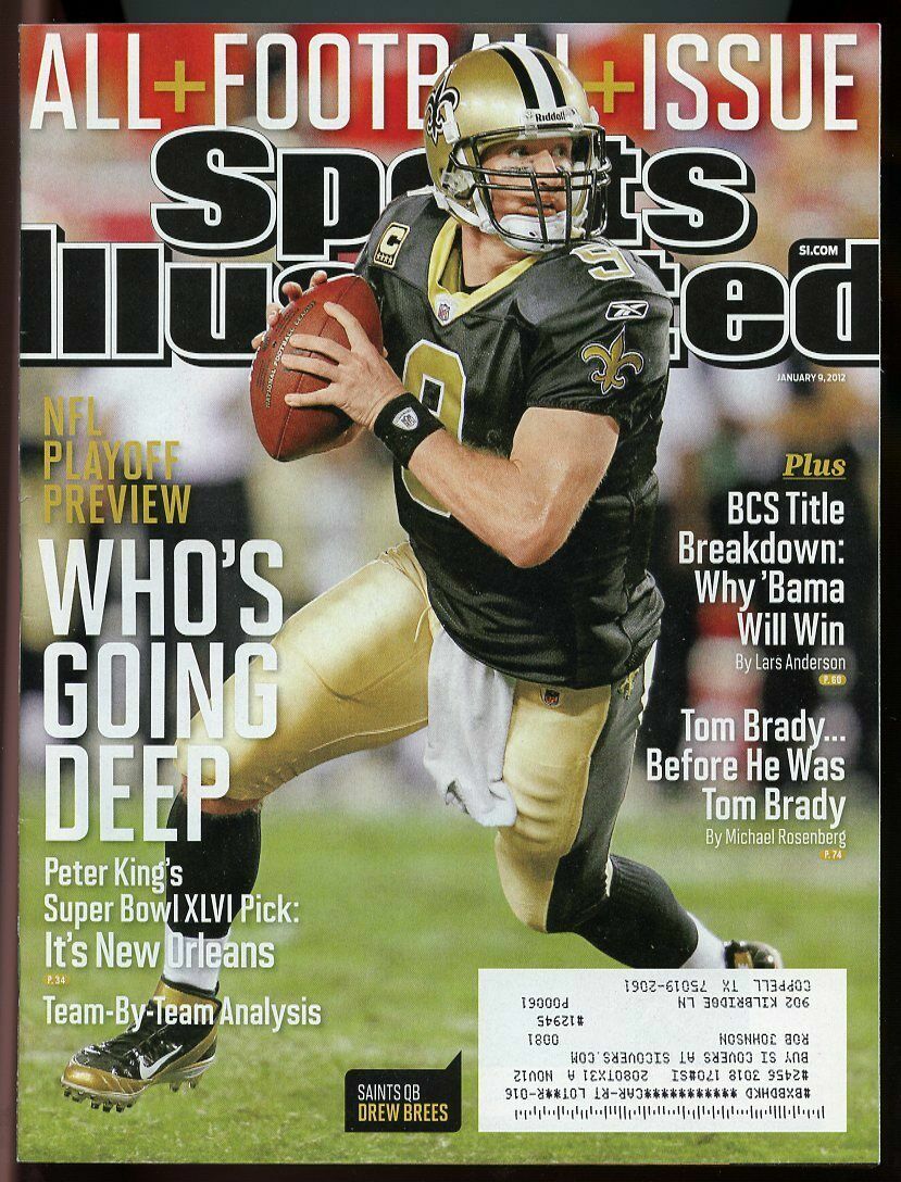 Sports Illustrated January 9, 2012 NFL Playoff Preview Saints Drew Brees