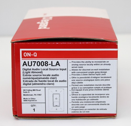 NEU - Legrand | AU7008-LA | ON-Q Digital Audio Lokaler Quelleingang - Lichtmandel - Bild 6 von 7
