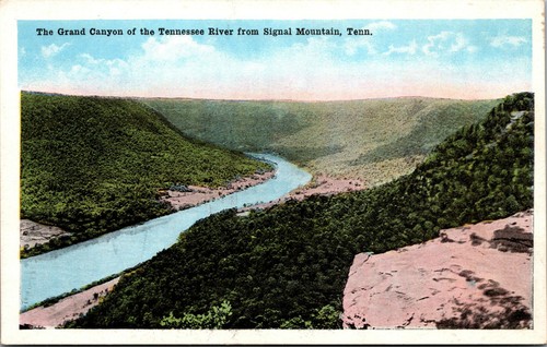 Vtg 1920s Grand Canyon of Tennessee River from Signal Mountain TN Postcard - 第 1/2 張圖片