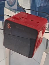 80s Digicube Sony ICF-C10W Vintage Working FM/AM Clock Radio 