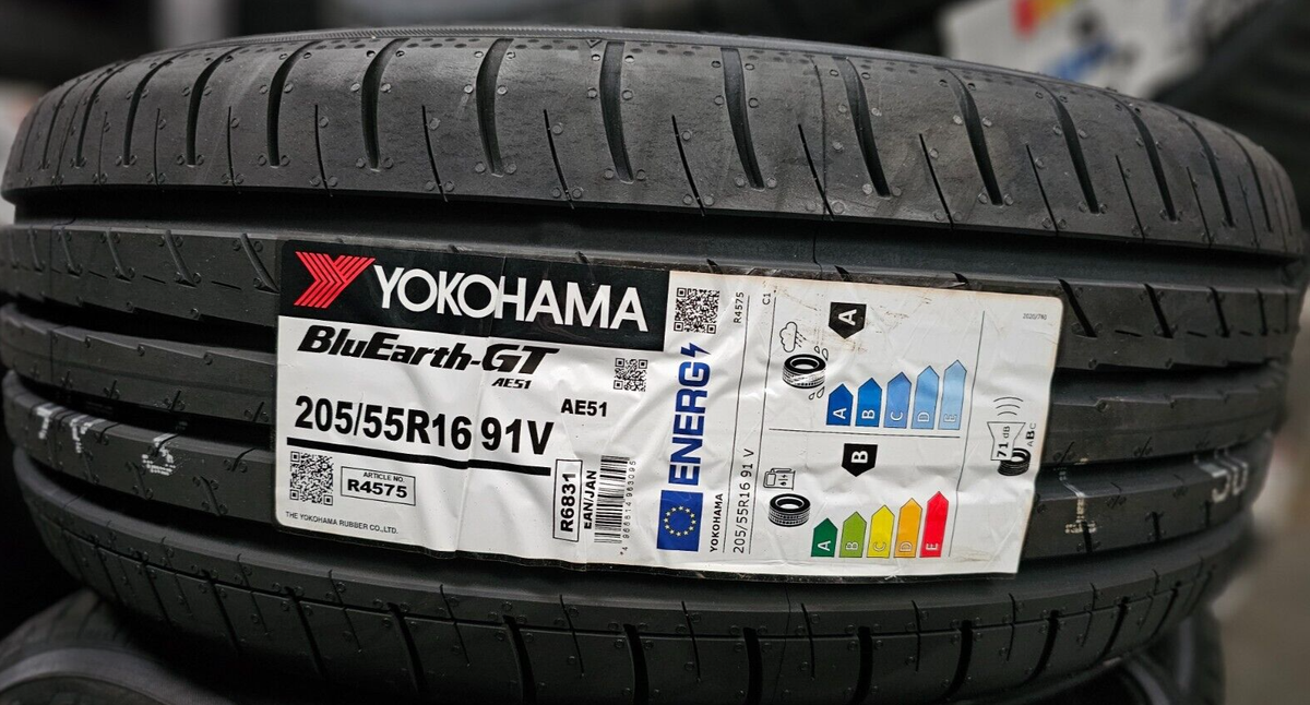2X NEW YOKOHAMA GT AE51 205/55 ZR16 91V CAR TYRES 205 55 16