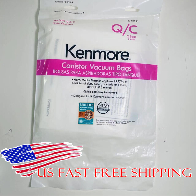 4pc NEW KENMORE 53291 CANISTER VACUUM BAGS C Q KM4875112 PANASONIC C