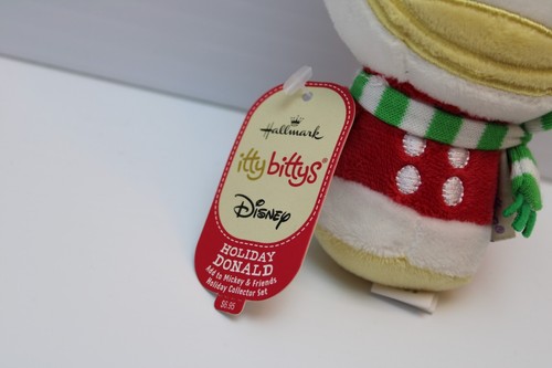 New Hallmark Disney Christmas Holiday Donald Duck Itty Bittys Plush Plushie - Picture 3 of 5