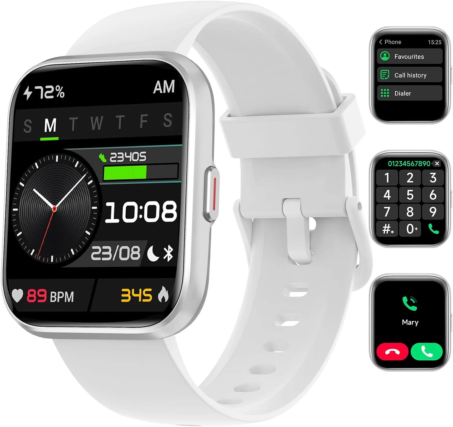 Smartwatch Women's Phone Function Wristwatch Watch for iPhone Samsung Huawei Tab