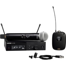 Shure Slxd124/85 System W/slxd1 Bodypack,receiver, Sm58,wl185 Lavalier Band J52