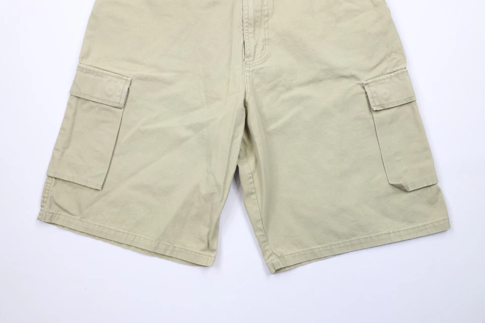De colección DC Shoes Skateboarding Hombres 32 Desteñidos Sueltos Carga Pantalones Cortos Beige Algodón Foto 3 de 4