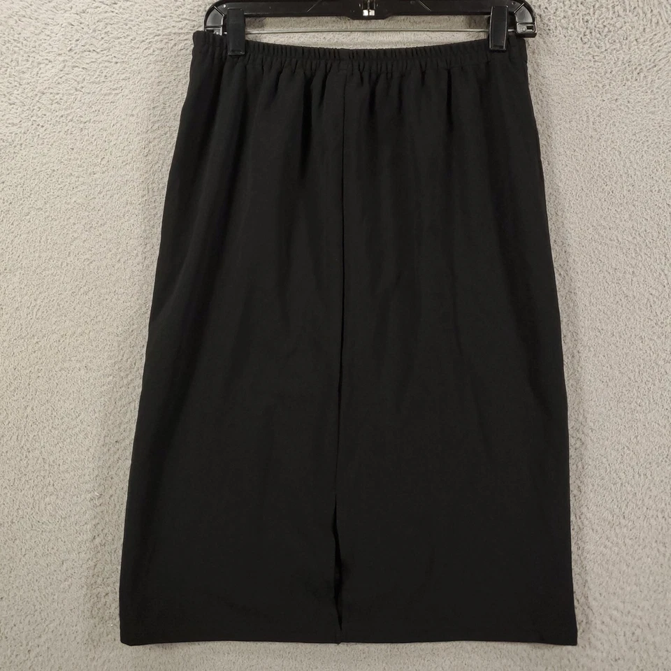 Saia Monroe and Main Feminina 6 Preta Midi Joelho Elástico Cintura Elástica - Imagem 4 de 4