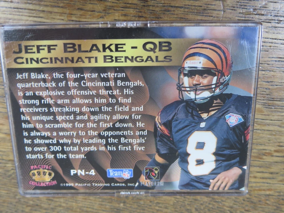 1995 Pacific Crown Royale Jeff Blake Pride of the NFL #PN-4 Football Card - Image 3 of 3