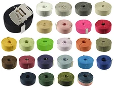 48",54",60",72" Military Canvas Old English Initial "M" Web Belt & Buckle 