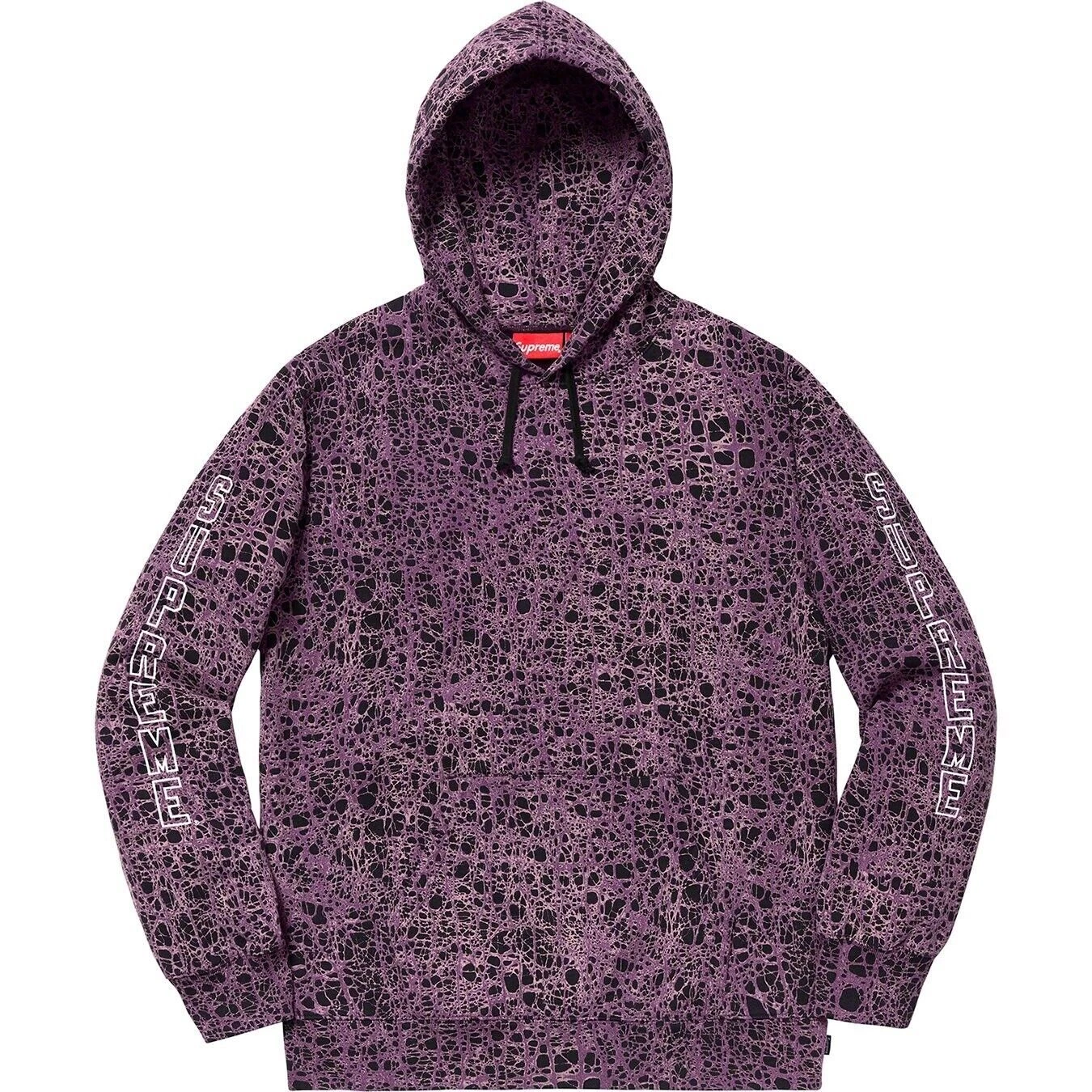 supreme   Sweat à capuche marbre violet   Taille xl   Neuf   2019