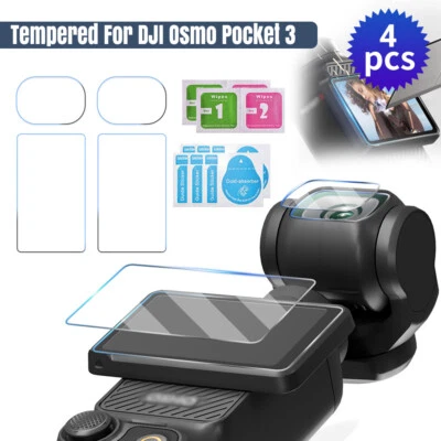 Confezione 2 Pellicola Temperata Vetro Protezione Schermo Lente Proteggi Per DJI Osmo Pocket 3