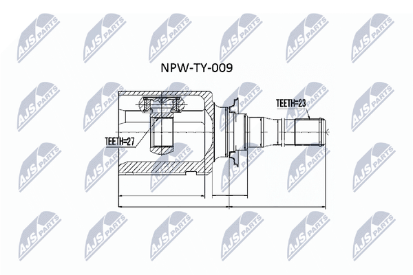 Gelenksatz Antriebswelle NTY NPW-TY-009 FüR Toyota RAV 2 4WD ACA21 ACA20 CLA20_-image