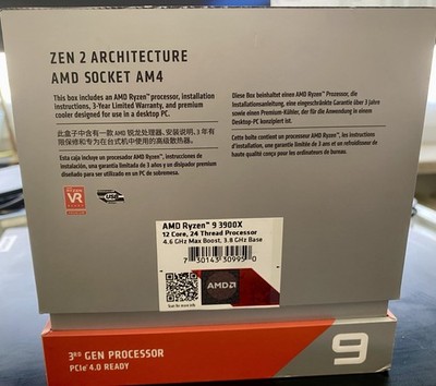 AMD Ryzen 9 3900X 12 C/24T Sockel AM4
