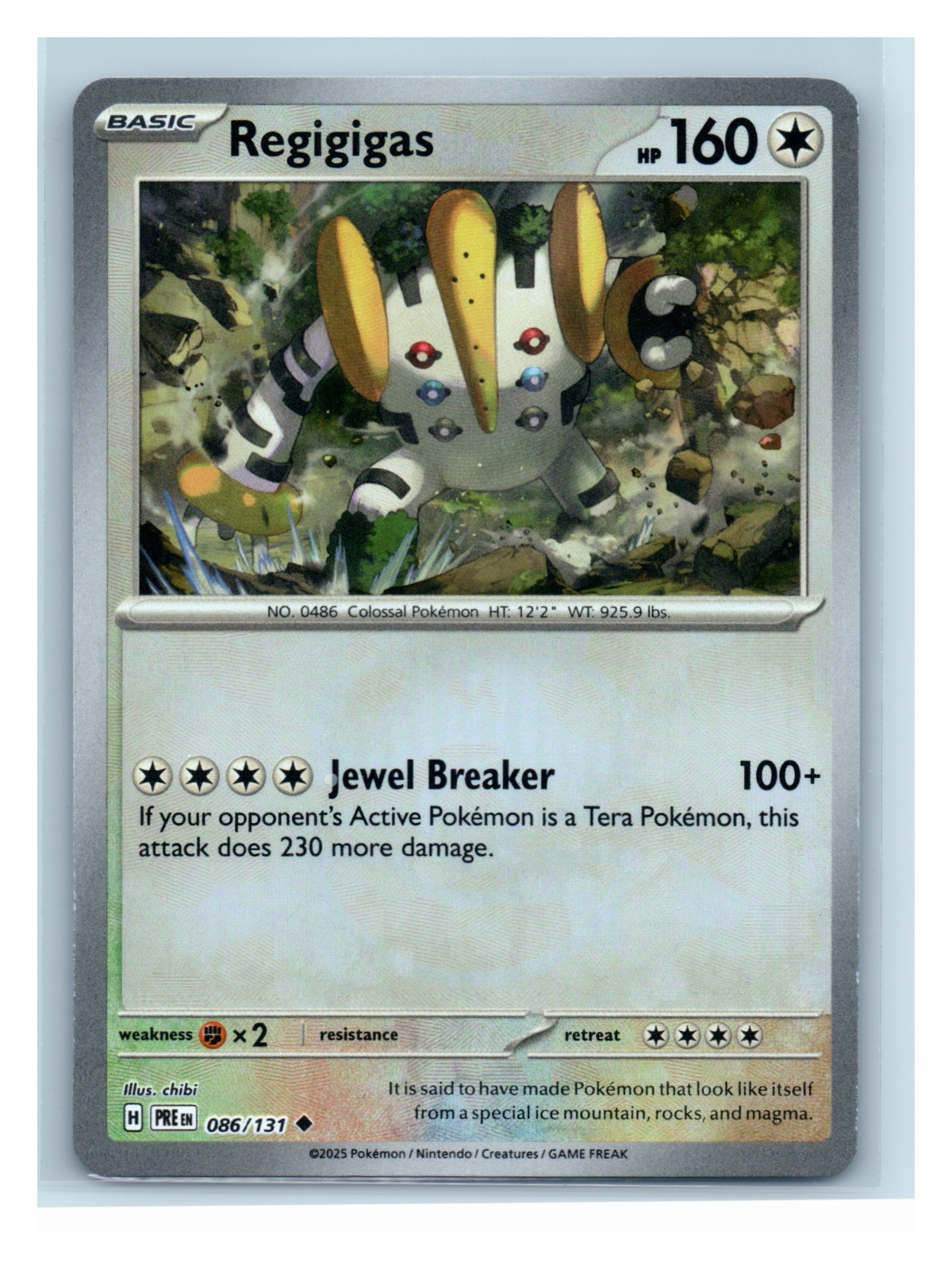 Regigigas Normal 086/131 Uncommon SV: Prismatic Evolutions NM