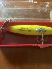 Leurre Vintage Heddon Dying Flutter - Topwater, Doré/jaune, Pêche Eau Douce