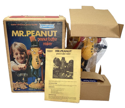 Vintage 1967 Mr. Peanut Peanut Butter Maker Emenee New in Box Still in Plastic!