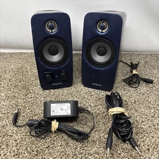 Used Creative Labs Inspire T10 PC Speaker - Blue (A/C Adapter included) working