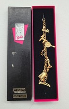 Pulsera Barbie Charm Edición Especial Limitada Chapada en Oro 18k de 1990 Vintage