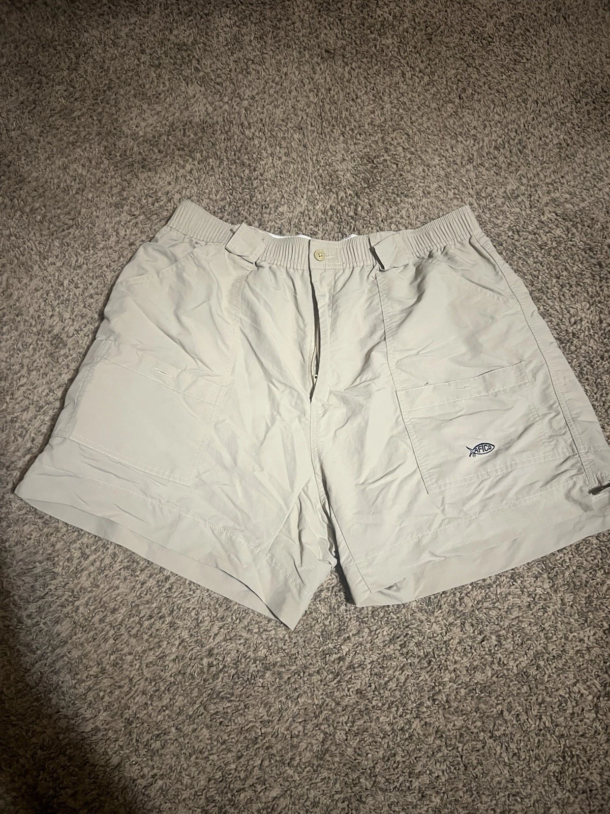 Mens Khaki Aftco Shorts Size 40