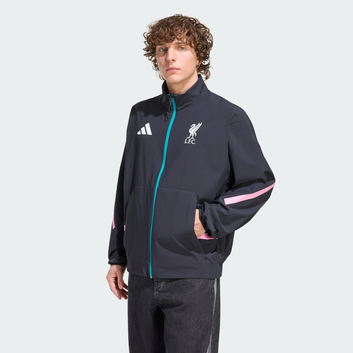 adidas Liverpool FC Z.N.E. Anthem Jacket Black JZ0138 Japan Size