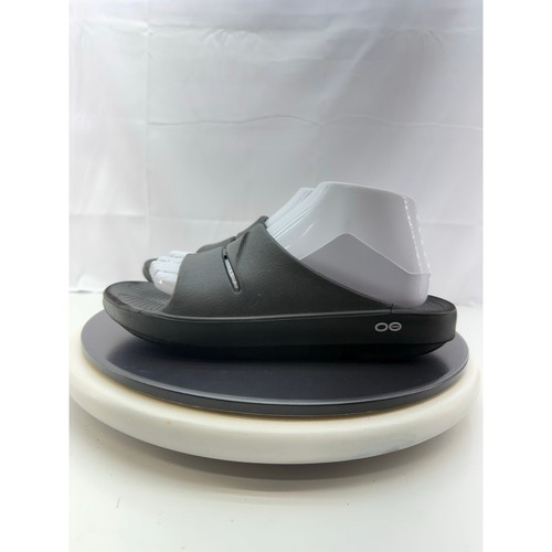 Oofos Ooahh Recovery Slide Mens Size 8 Womens 10 Black Sandals Slip On Shoes