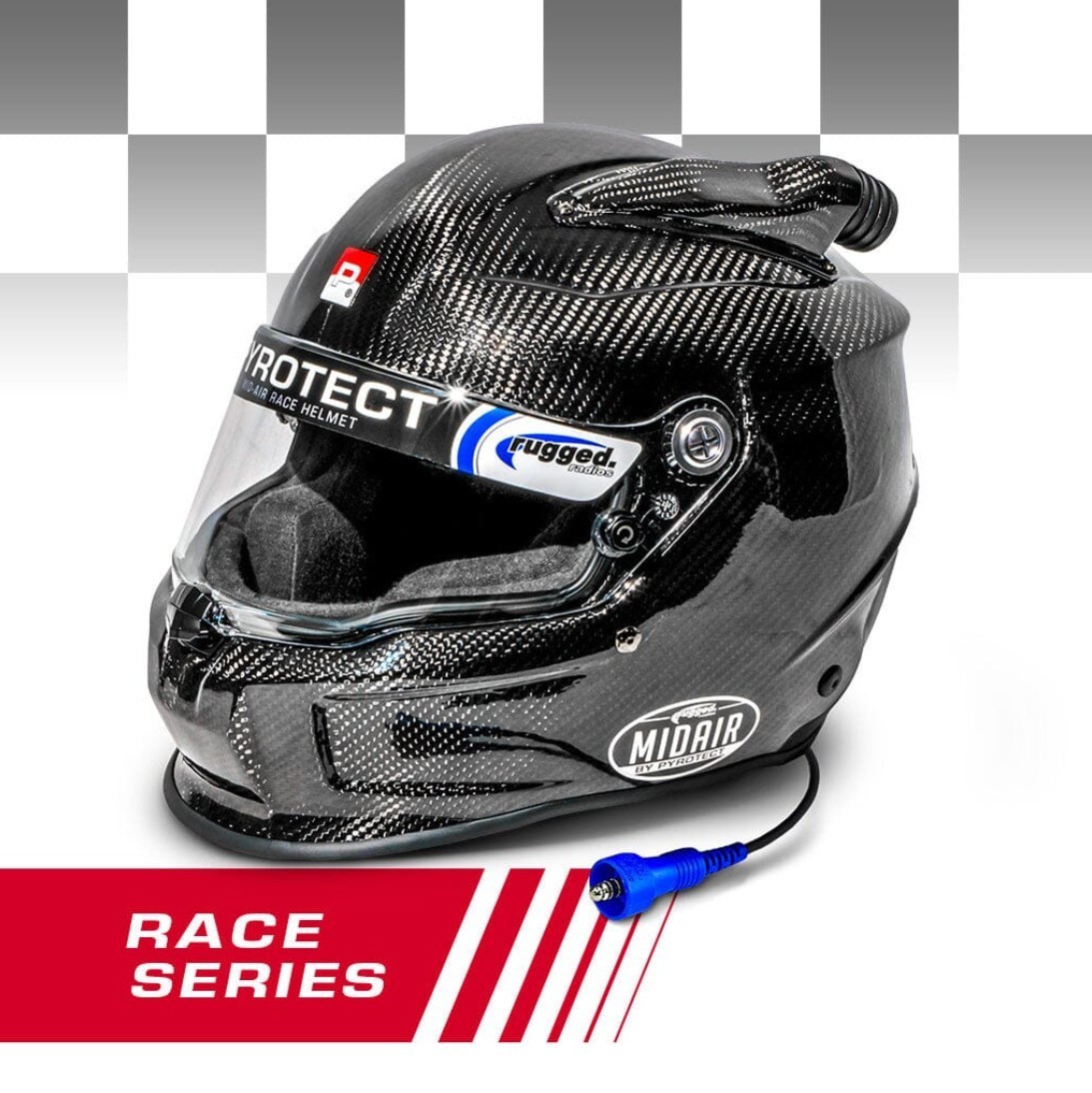 RACE HELMET Pyrotect MidAir Vortex Carbon Fiber SA2020 Wired
