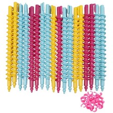 18 Pieces 7.3inch Spiral Hair Perm Rod Colorful 1 Count Pack of 1 , X