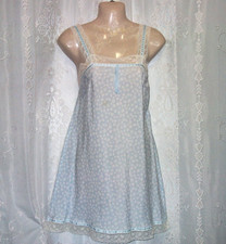 Sm."Barbizon" Lt.weight soft cotton,blue/white,vintage babydoll nightgown,nighti